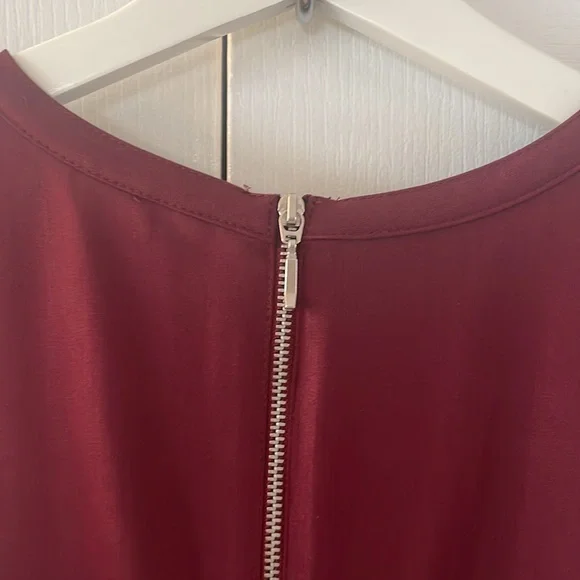 H&M pretty peplum style mulberry coloured dress SIZE 4 - Picture 8 of 12